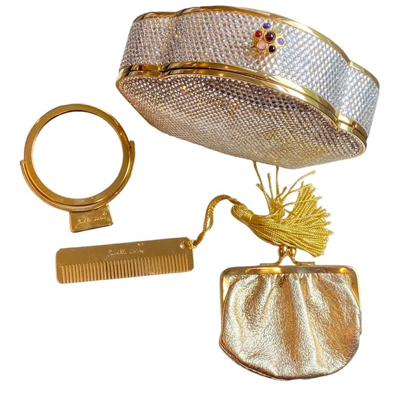Judith Leiber Handbags - 🎉HP🎉Judith Leiber Vintage Handset Austrian Crystal Minaudière Evening bag